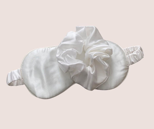 Mulberry Silk Mask and Scrunchie Set