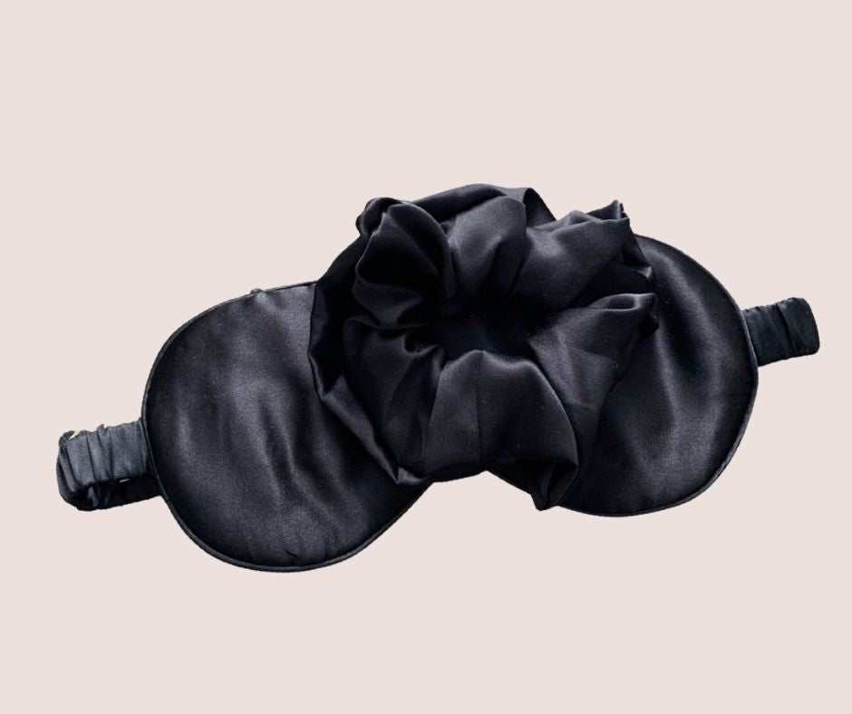Mulberry Silk Mask and Scrunchie Set