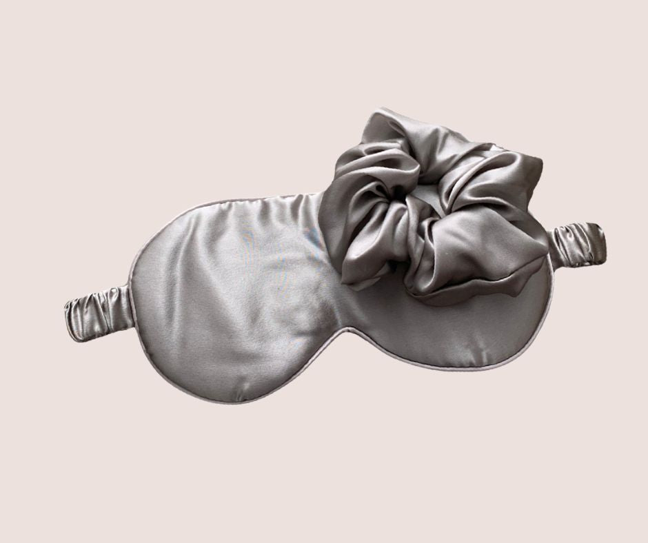 Mulberry Silk Mask and Scrunchie Set