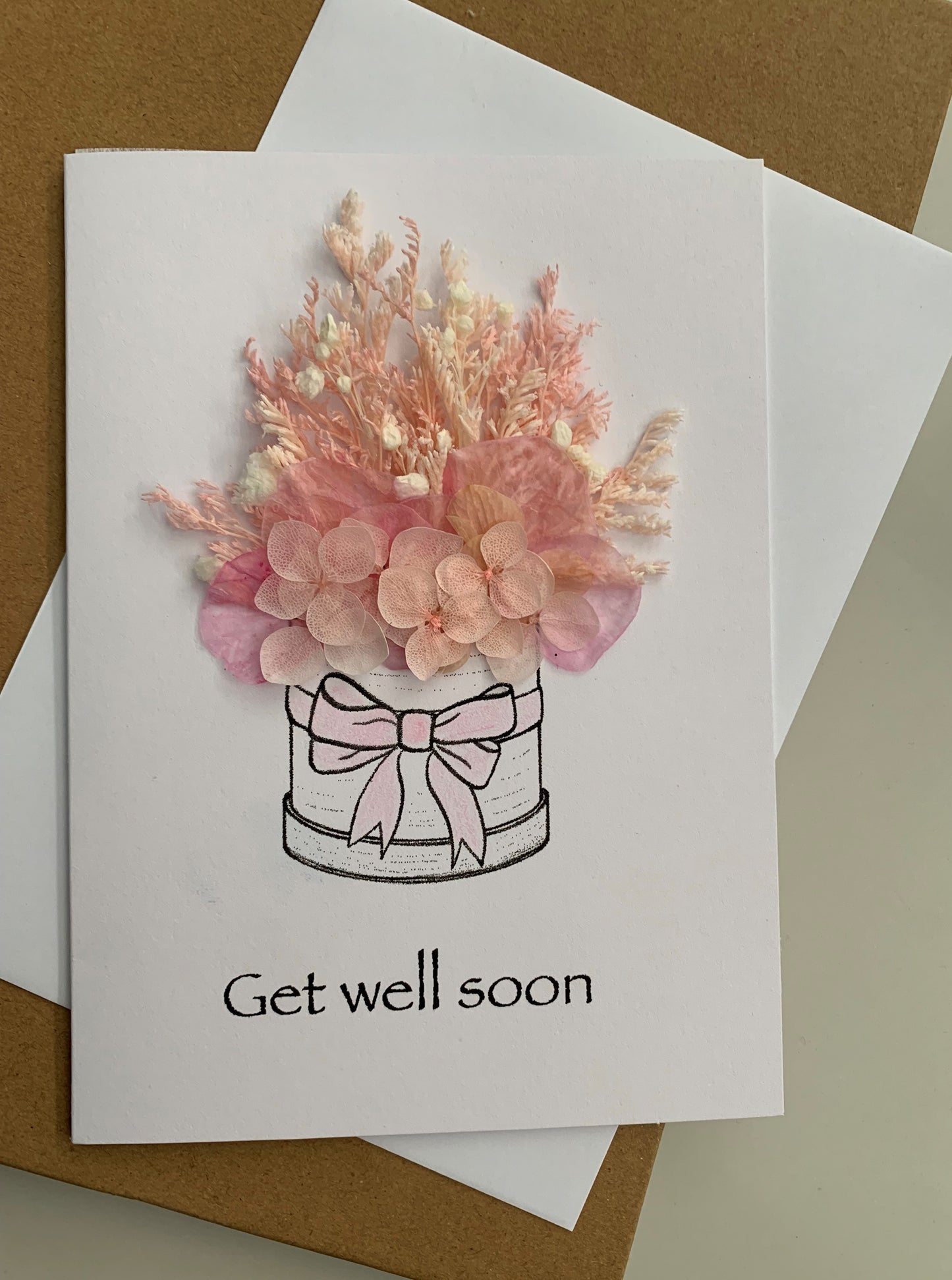 Preserved flower greeting cards
