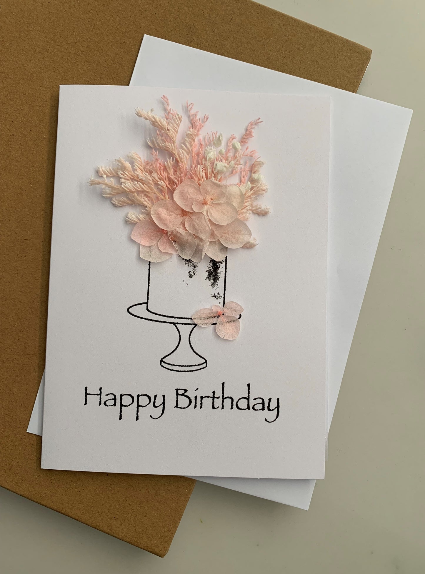 Preserved flower greeting cards